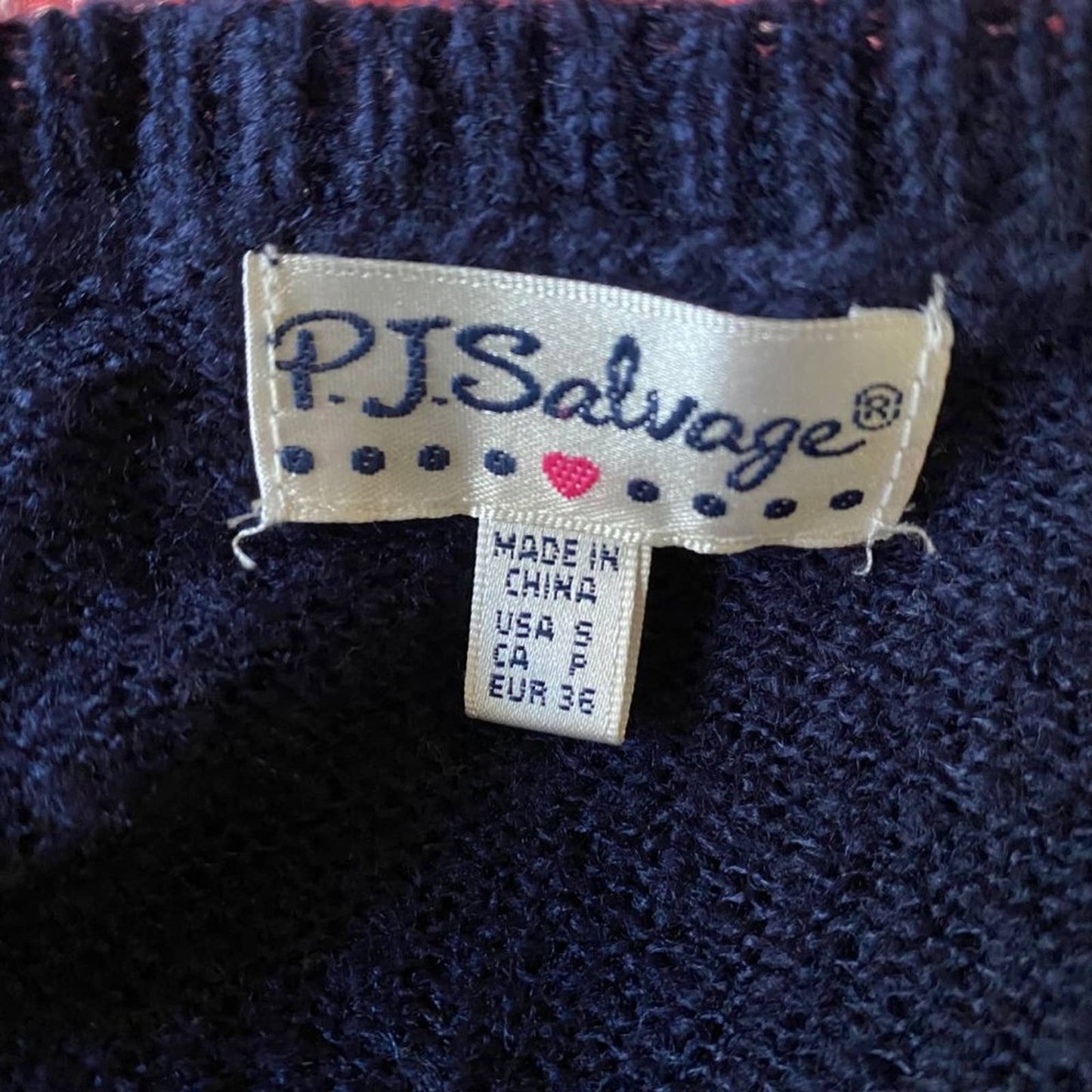 P J Salvage sz S Queen of hearts sweater NWT