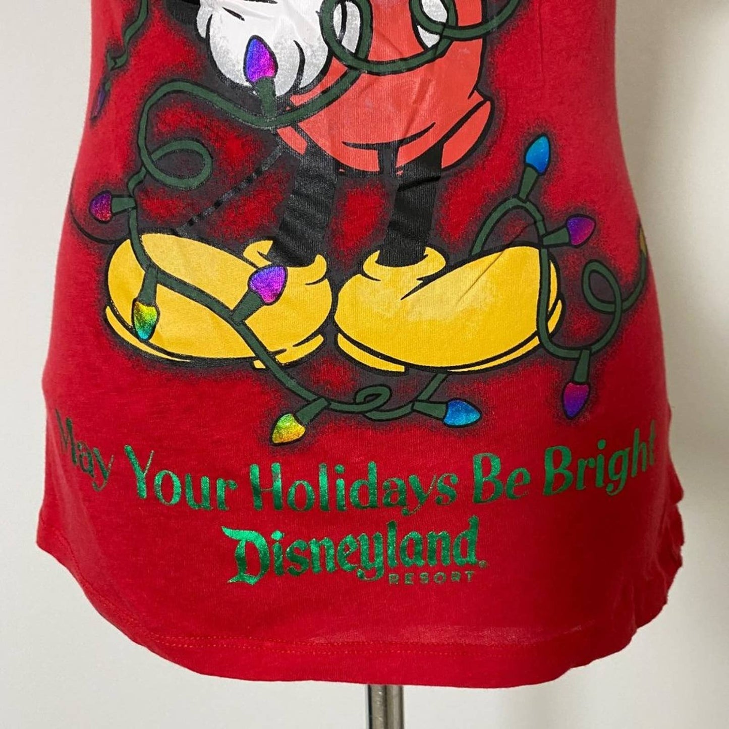 Disney Parks sz S Mickey Mouse red 100% Cotton T Shirt