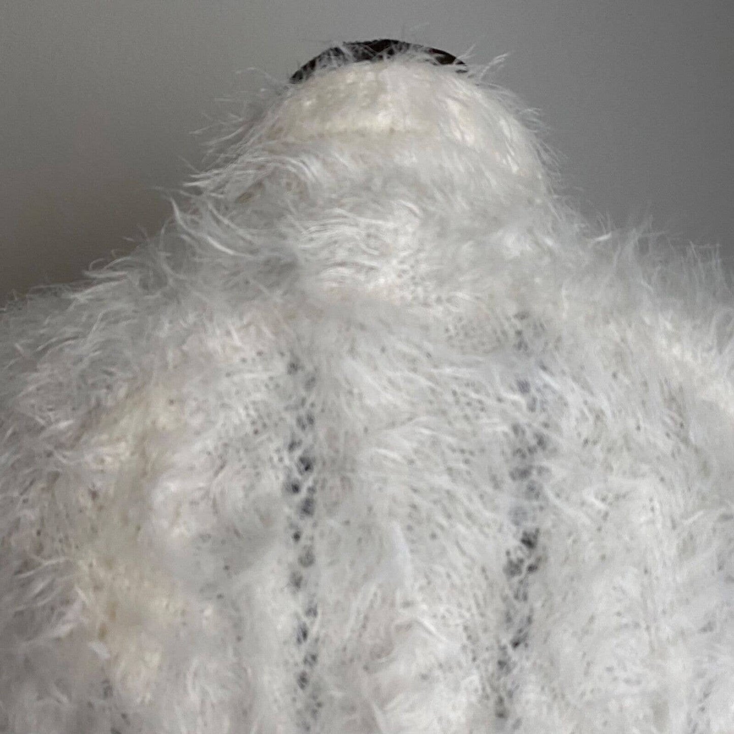 Anthropologie sz XS white faux vegan fur coat NWT