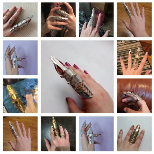 Finger ring/joint armor Punk Gothic Rock Scroll Joint Armor Full Finger Rings