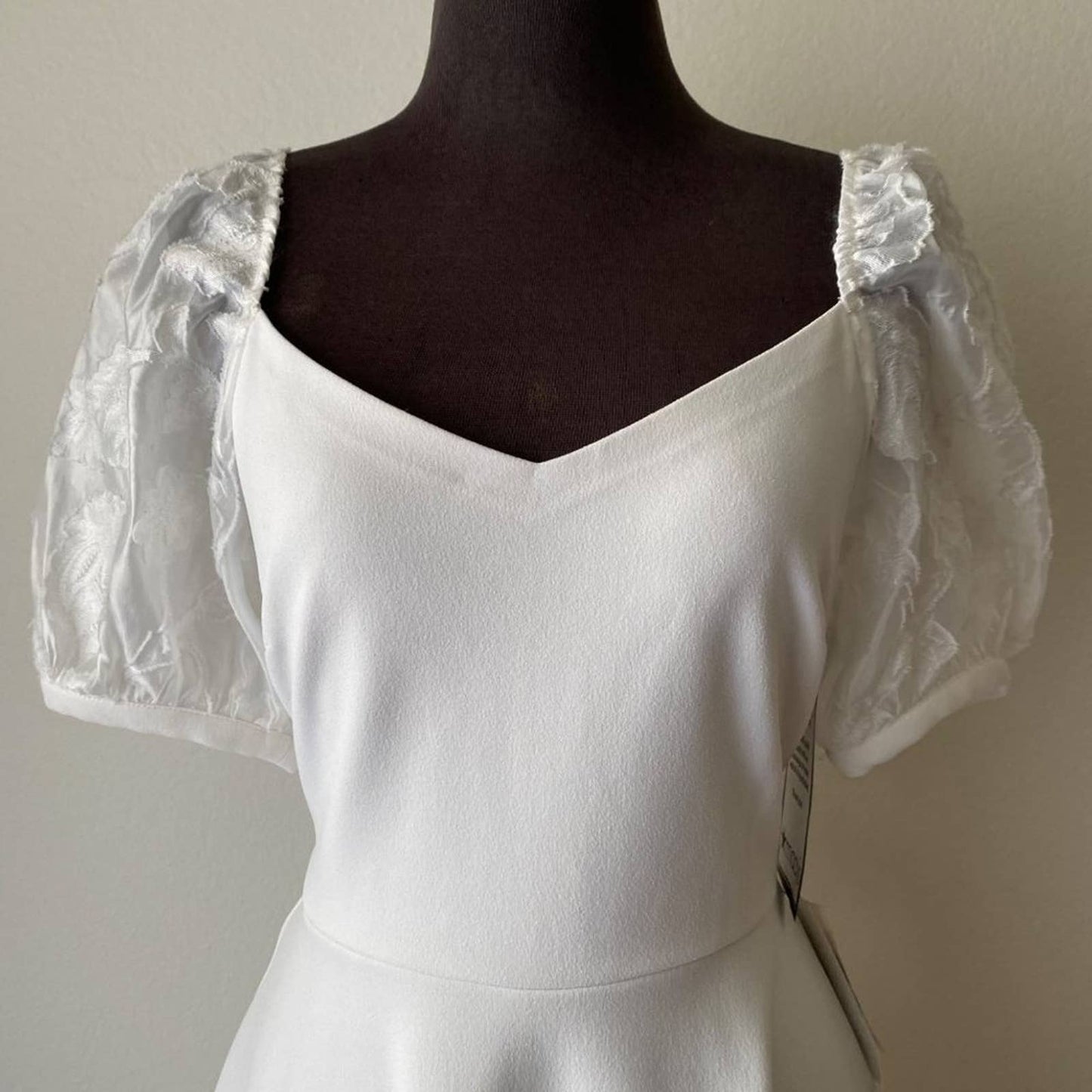 Speechless sz 9 white fit & flare short sleeve mini dress NWT