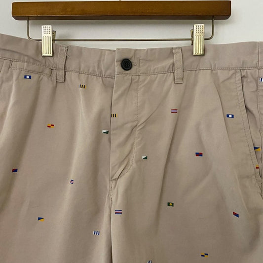 H&M sz 34 tan Perm Press Shorts with pockets