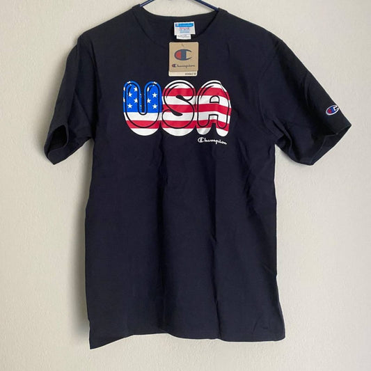 Champion sz M USA flag Navy Heritage Tee shirt T-shirt NWT