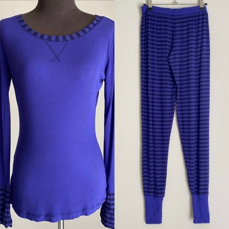 Splendid sz S knit bright warm long sleeve Pajama Set