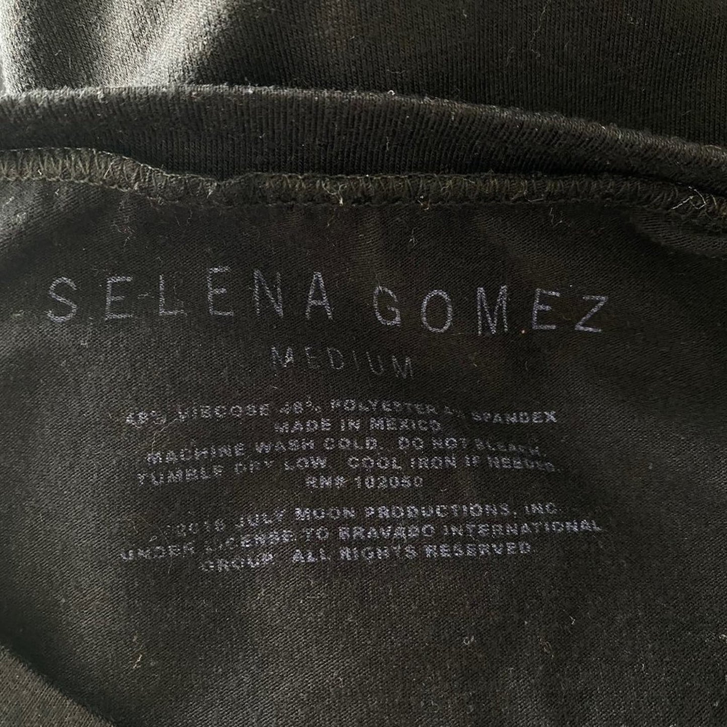 Selena Gomez sz M black concert sleeveless graphic tank top