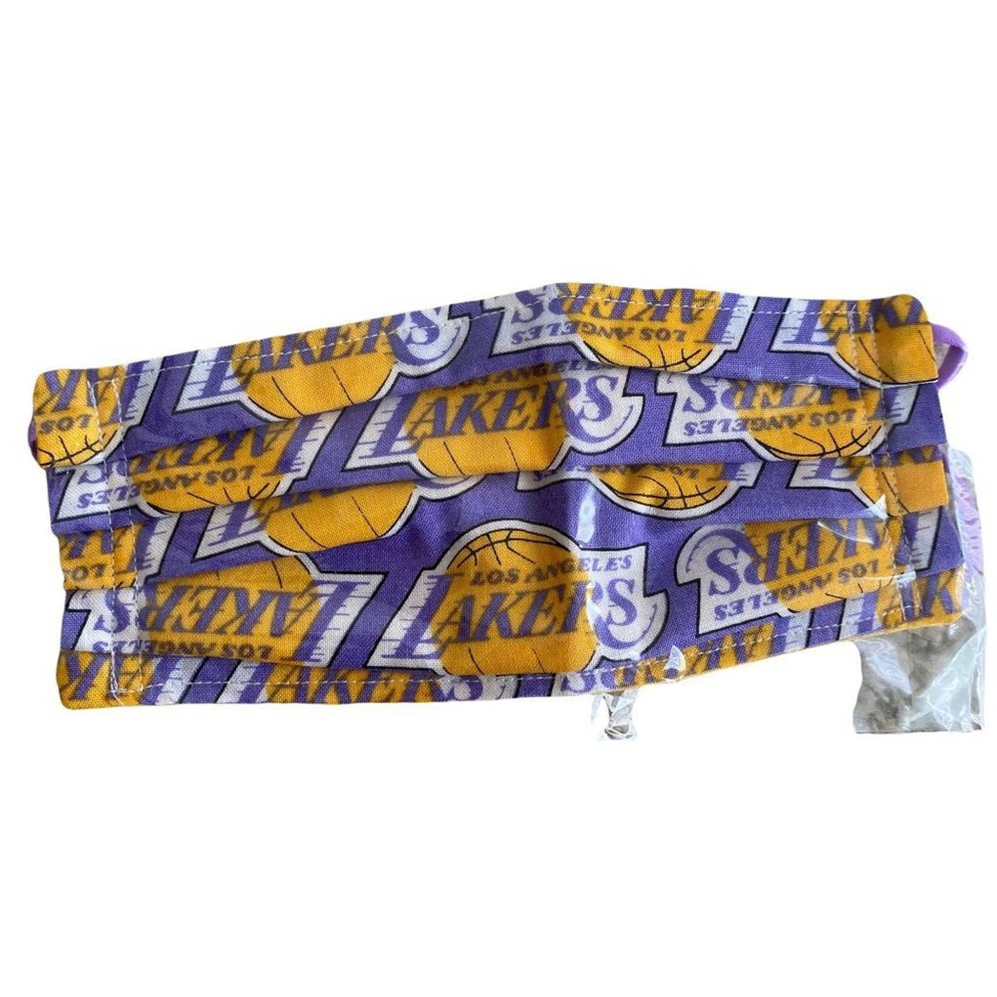 Los Angeles Lakers sz One size purple yellow team sport face mask NWT