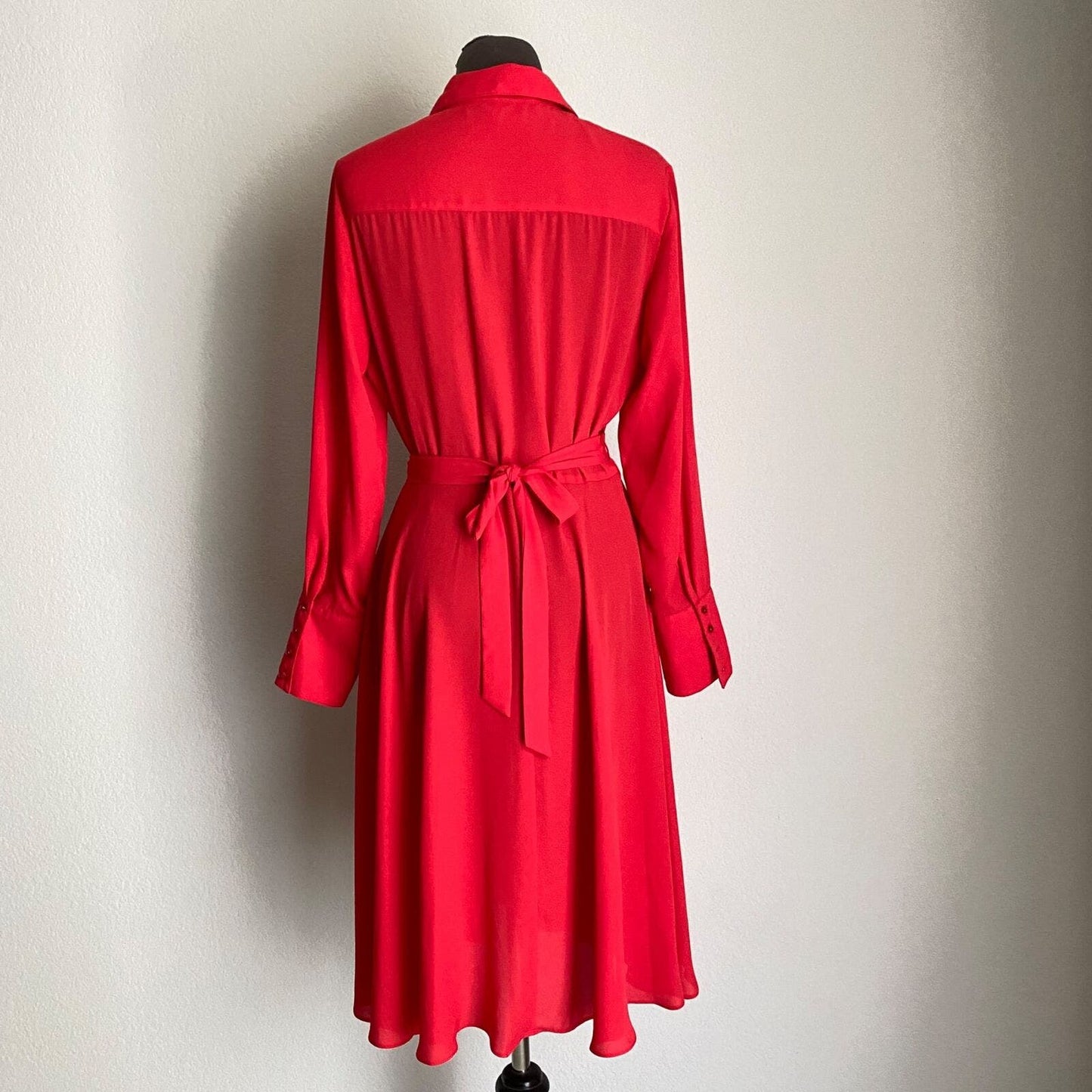 Nanette Lepore sz 6 vintage inspired 60s 70s button pleated flare dress