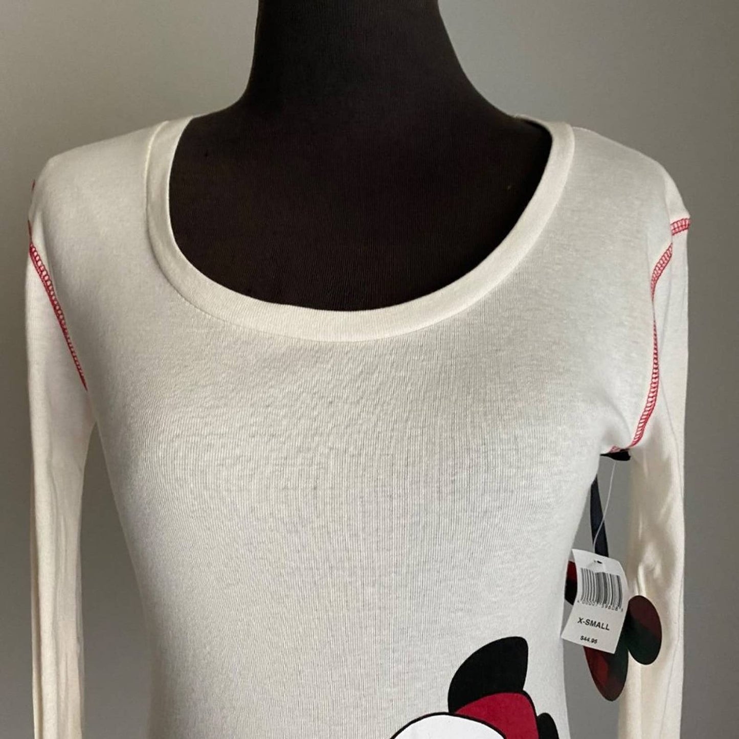 Disney Park sz XS Long sleeve scoop neck Mickey Mouse shirt NWT