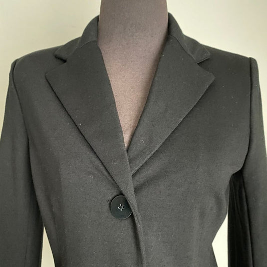 gap sz XS black collared button office blazer