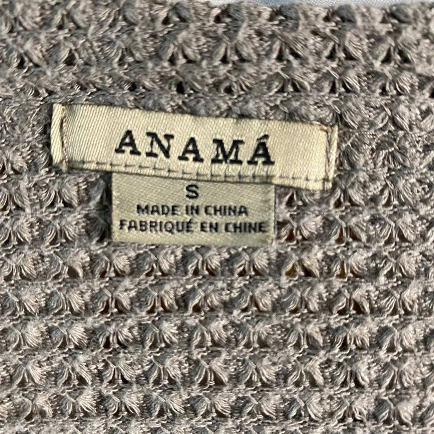 Anama sz S long sleeve waffle knit V neck button down cardigan