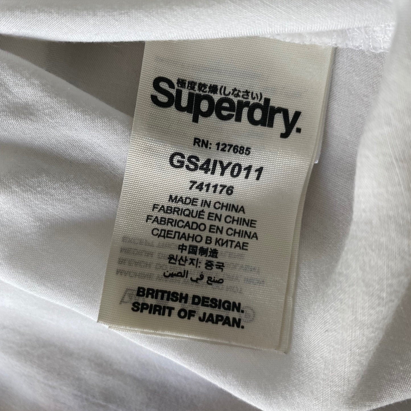 Superdry sz S long sleeve button down pocket v neck shirt