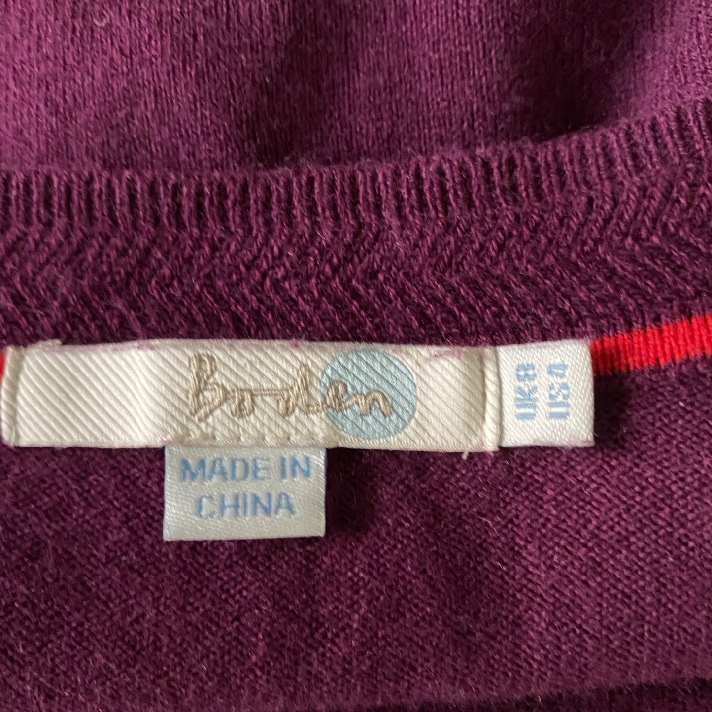 Boden sz 4 long sleeve v-Neck midi knit sweater shift dress