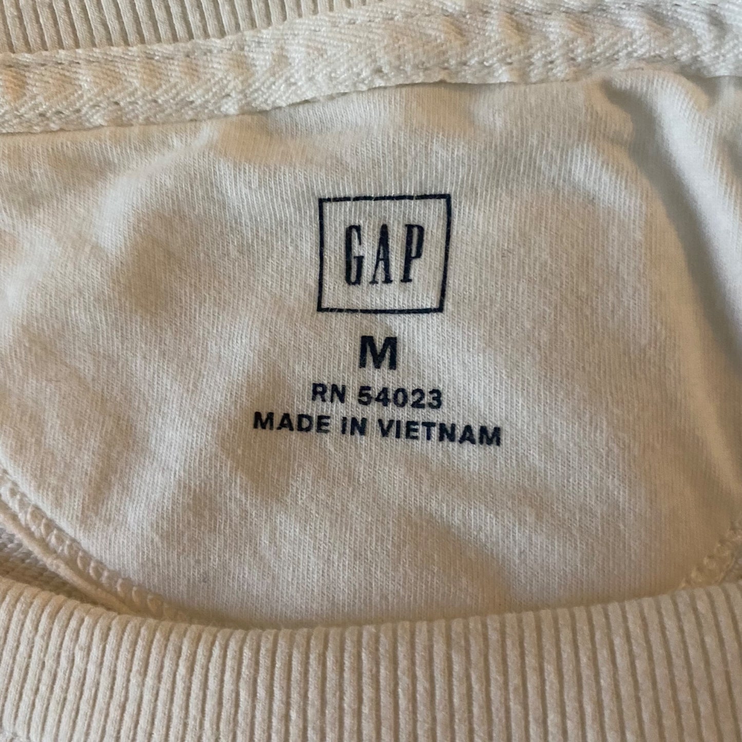 Gap sz M Cotton Short sleeve crew neck pockets rolled sleeve sweatshirt