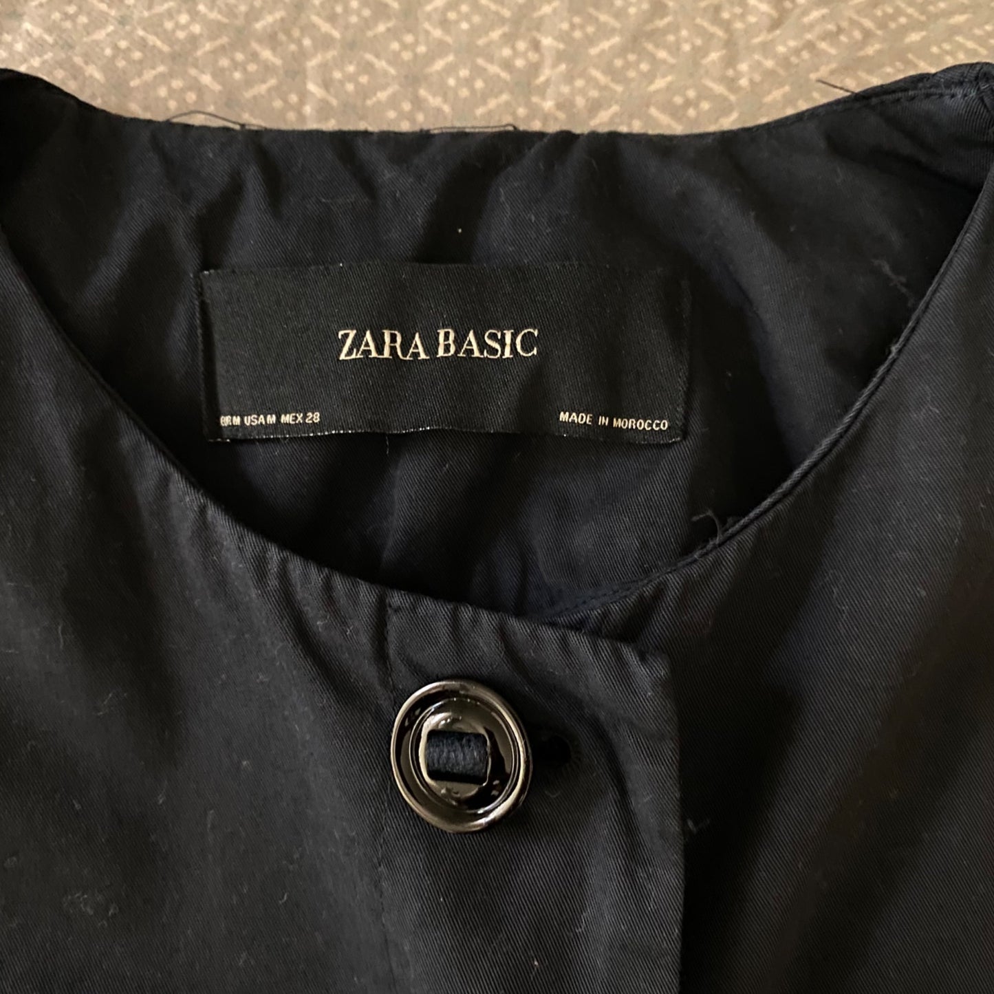 Zara Basic sz M boho tassel button career casual blouse