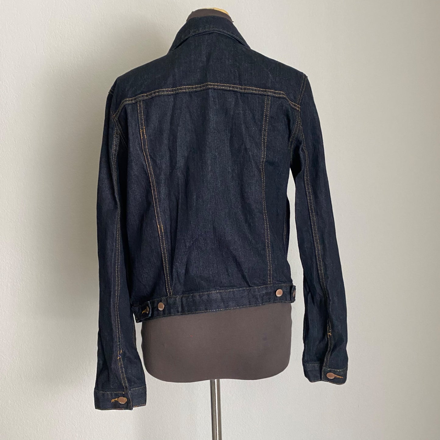 Gap 1969 sz S Long sleeve blue jean button dark collared jacket