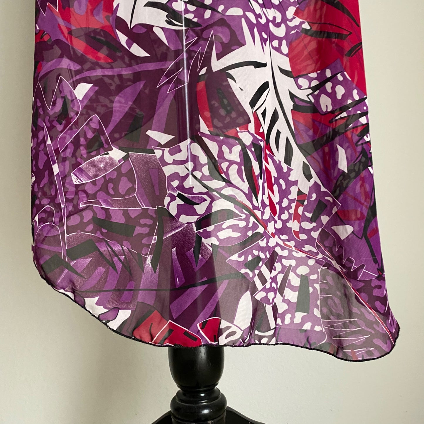 Ashley Stewart sz 18/20 floral asymmetrical sleeveless faux wrap dress