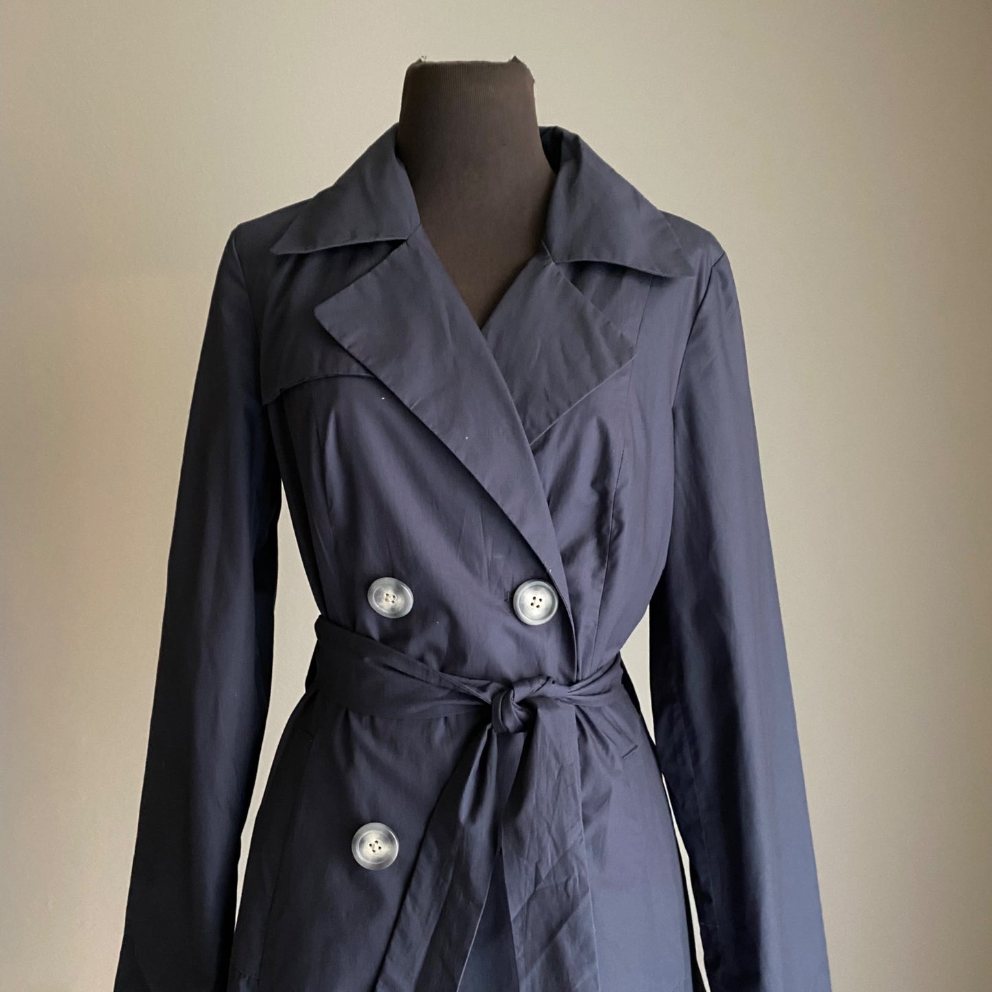 Mossimo sz M 100% cotton long sleeve double breasted Trench coat