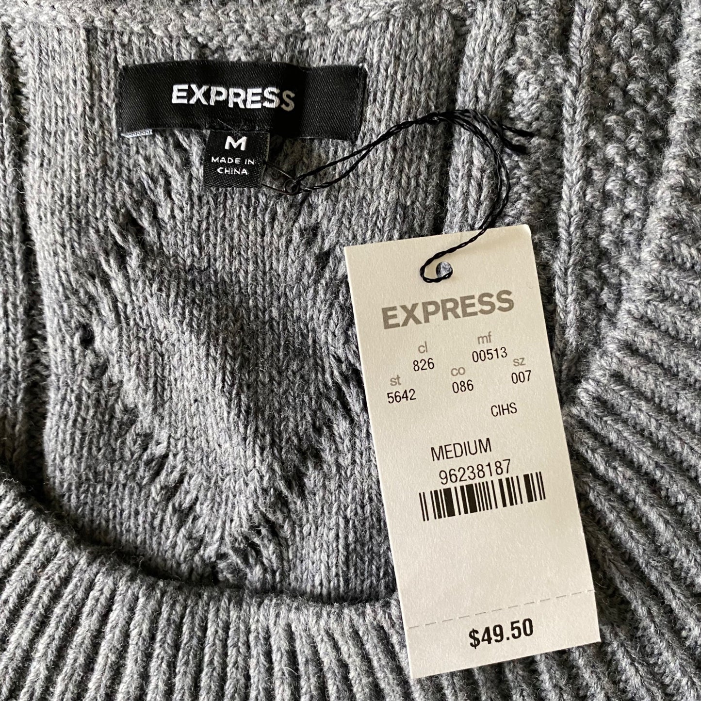 Express sz M Cape knit cotton sleeve scoop neck mini shift dress