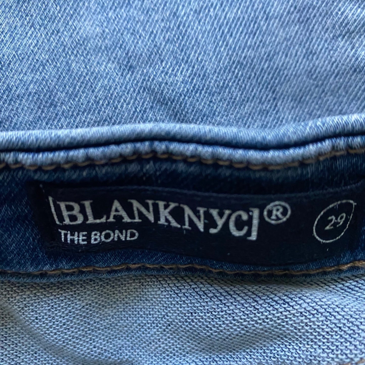 Blank NYC sz 29 the bond mid rise skinny gloria jean in indigo NWT