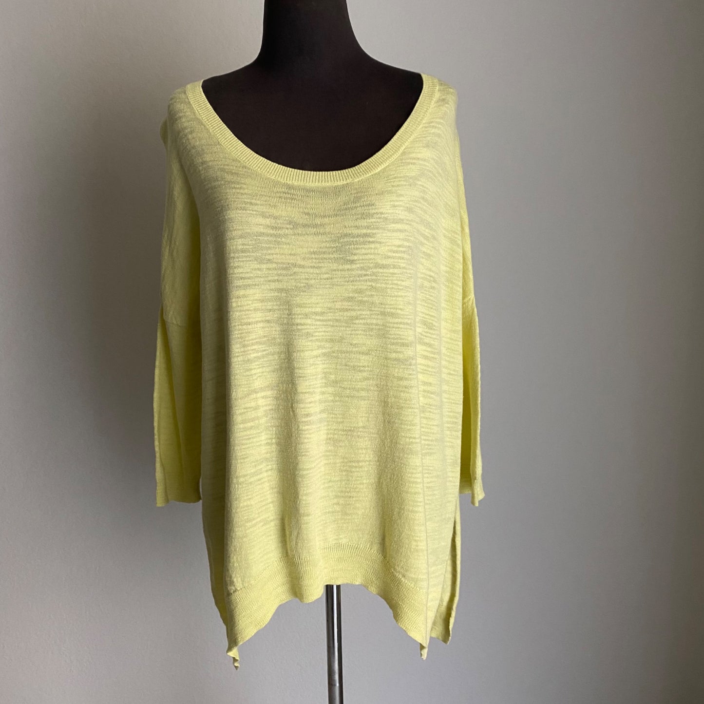 Anthropologie Moth sz XS cotton 3/4 length sleeve scoop neck knit sweater