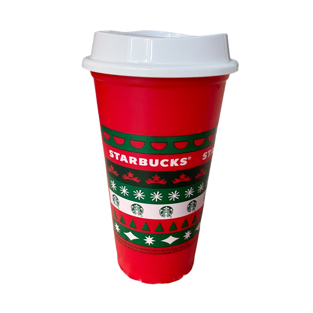 Starbucks reusable plastic holiday coffee mug