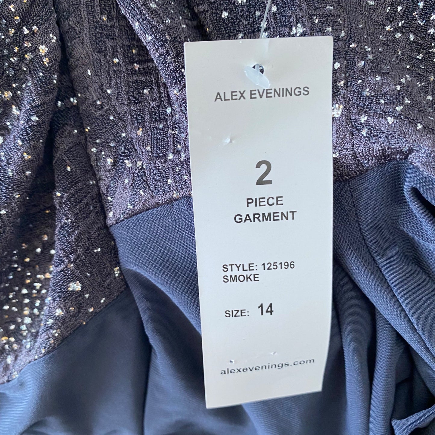 Alex Evenings sz 14 glitter-dusted mesh sheath dress NWT