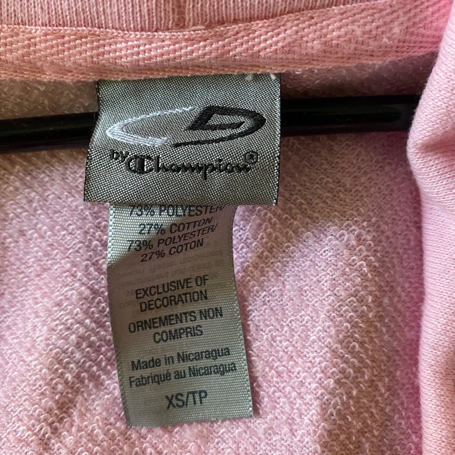 Champion sz XS Long sleeve cowl neck pink top sweatshirt
