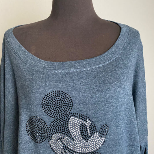 Disney Parks sz XS Cotton long sleeve scoop mickey mouse shirt