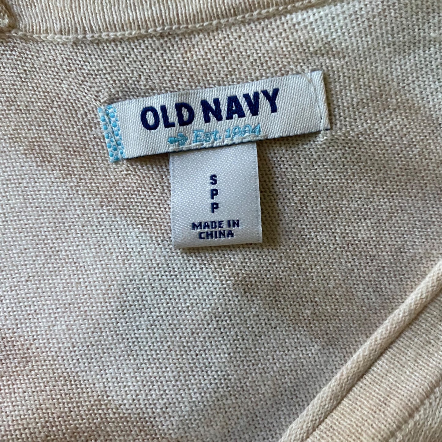 Old Navy sz S 100% Cotton Long sleeve V neck stripe shirt