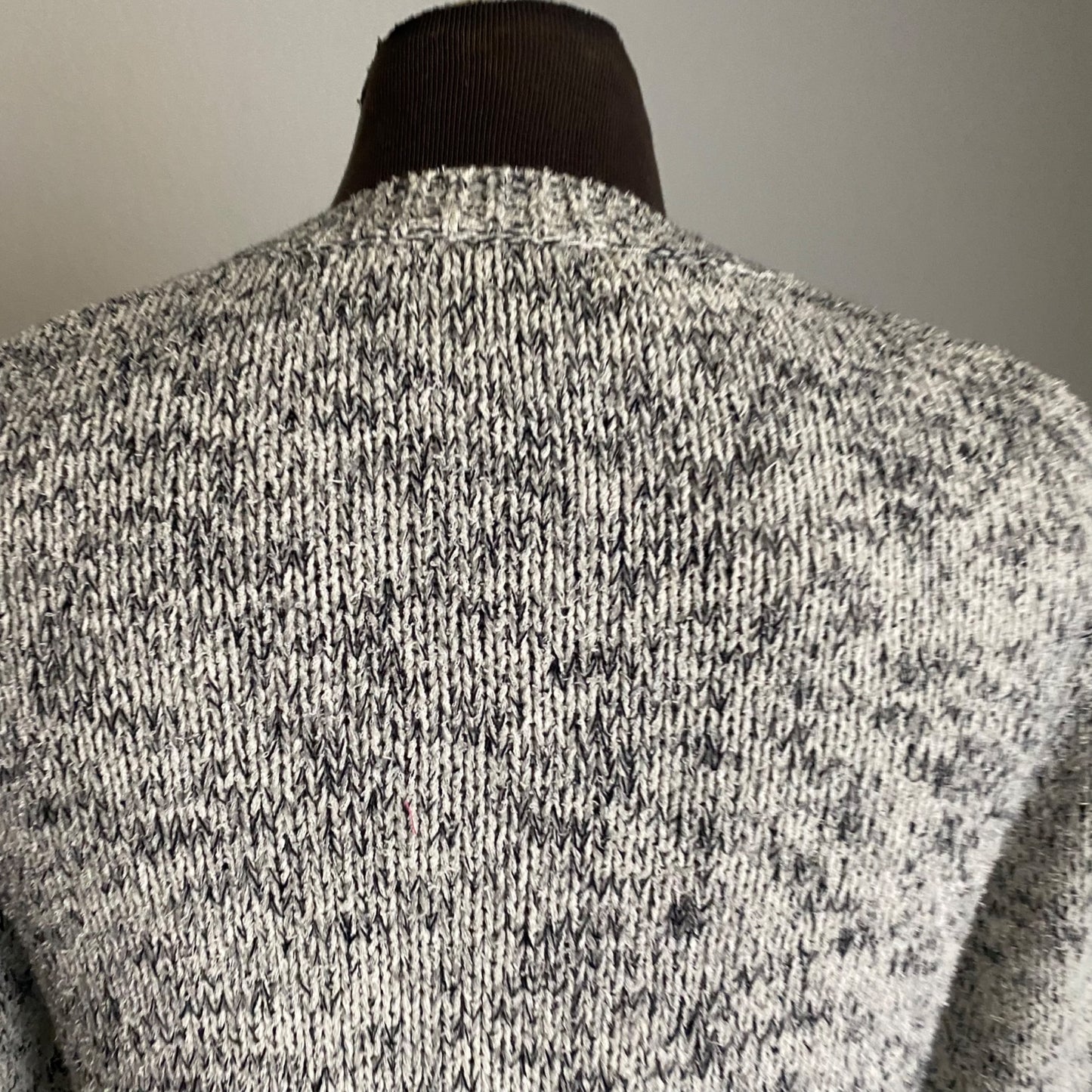 Theory sz Petite Cotton heather grey crew neck knit sweater NWT