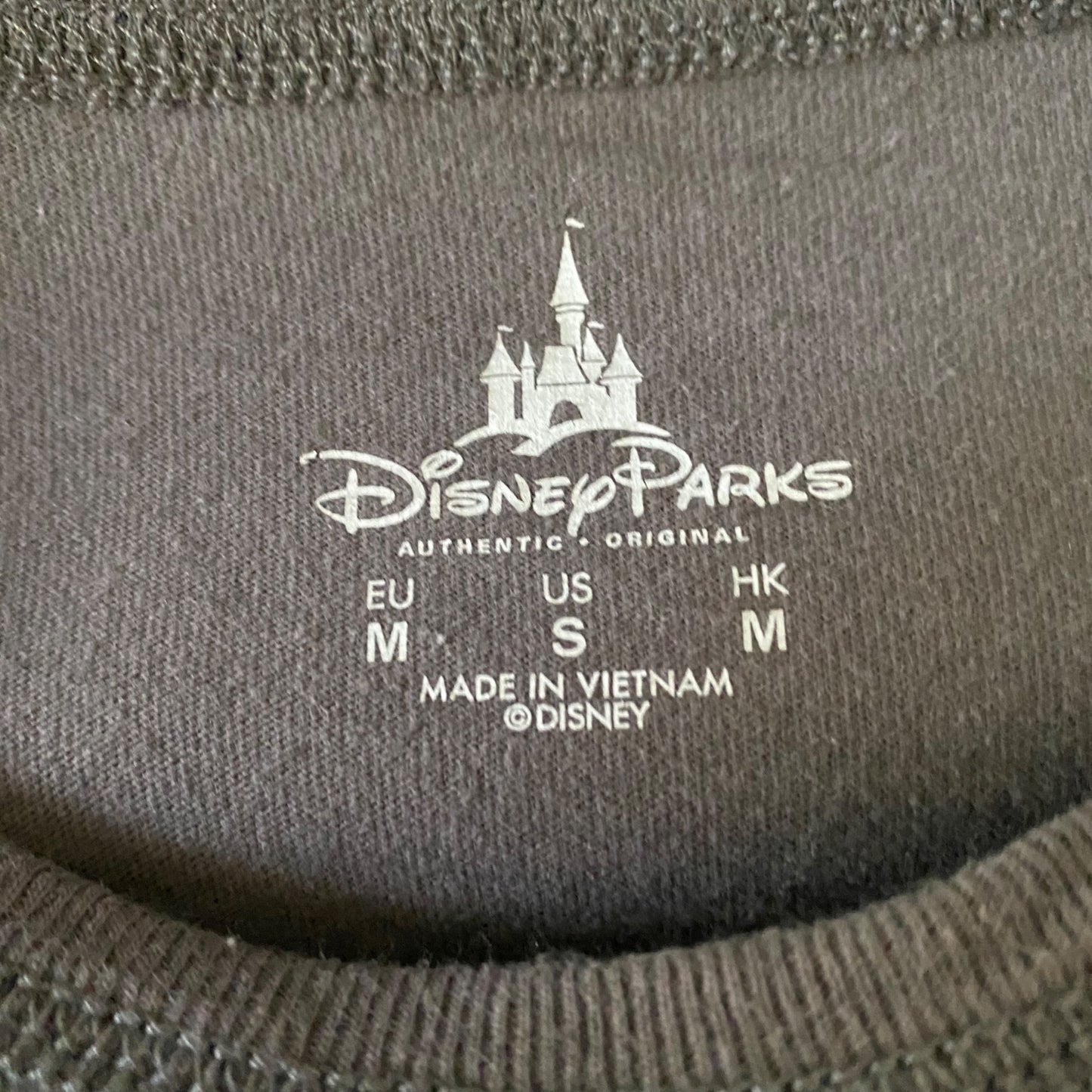 Disney Parks sz S 100% Cotton Disney land happiest place long sleeve crew neck sweatshirt