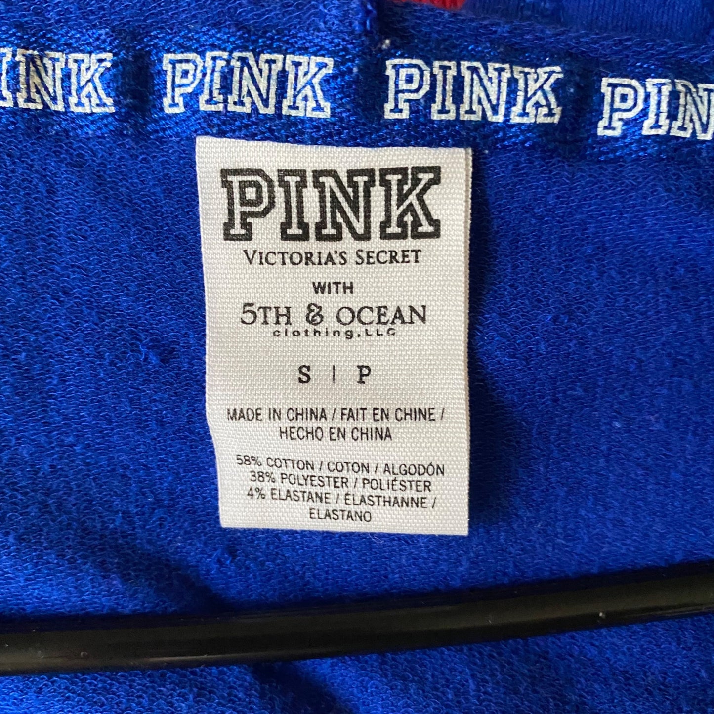 Victoria's Secret Pink sz S cotton long sleeve v neck Los Angeles Love Pink hoodie