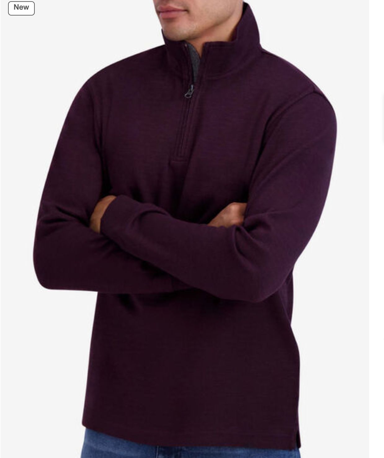 Chaps sz XL Cotton Long sleeve zip men collared sweater