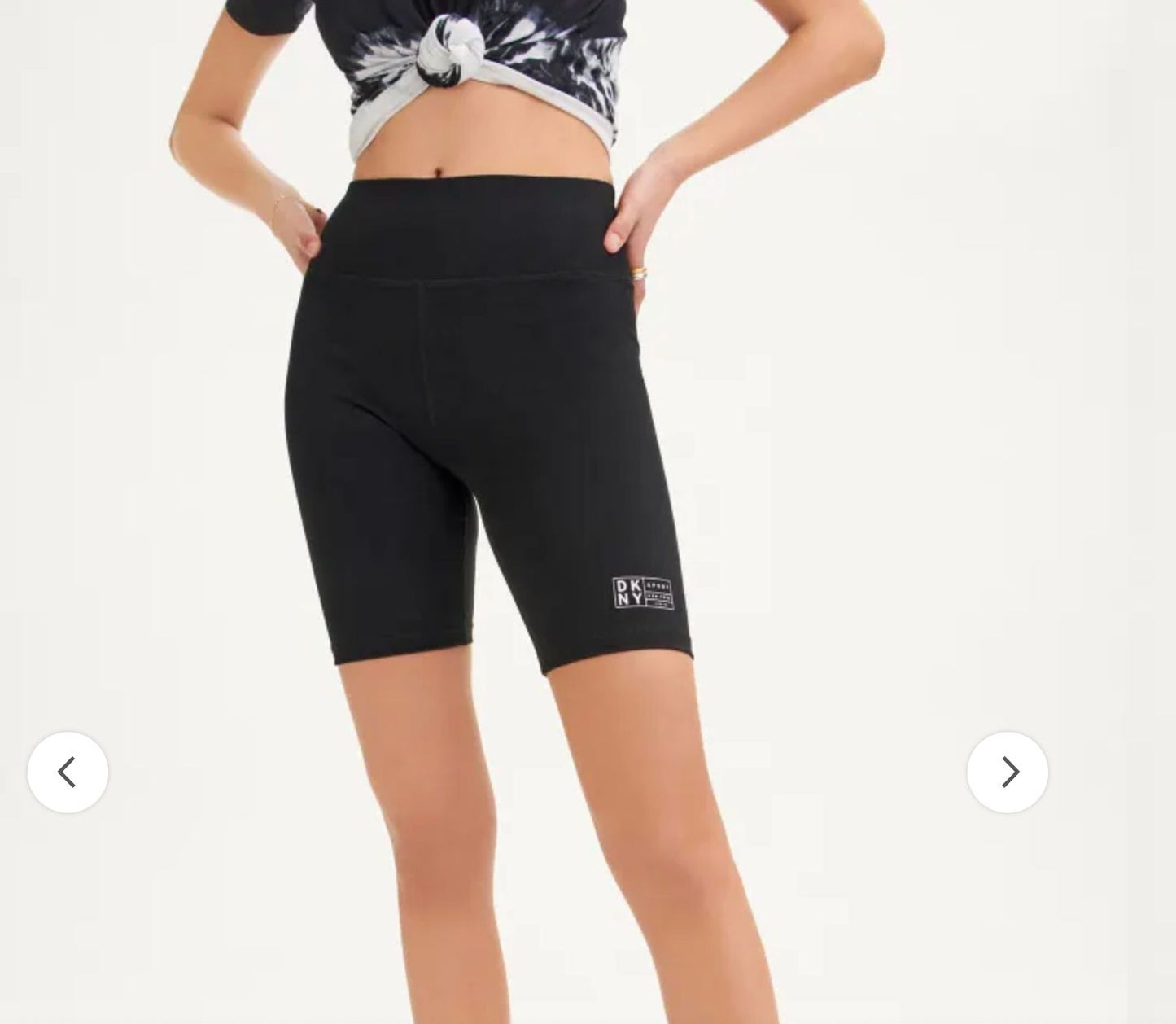 DKNY sz VARIOUS SIZES High Waist Biker yoga fitness Shorts With Logo