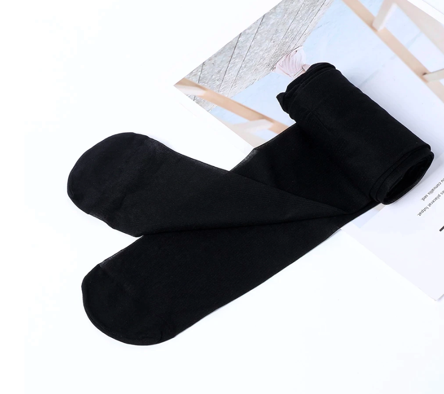 Black sheer tights sz S/M 120 Denier Velvet hose winter bright stockings tights