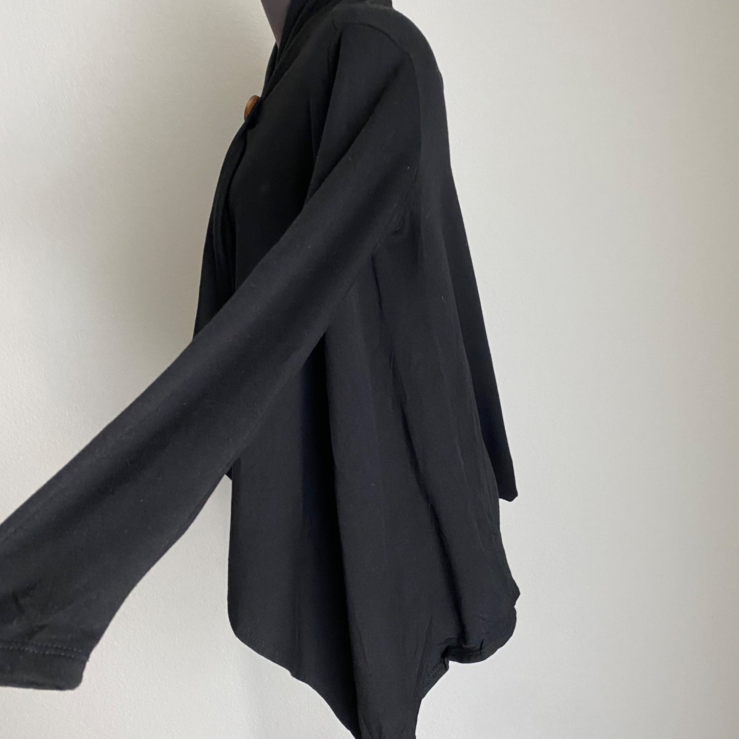 Bobeau sz XS long sleeve asymmetrical jacket shrug cape