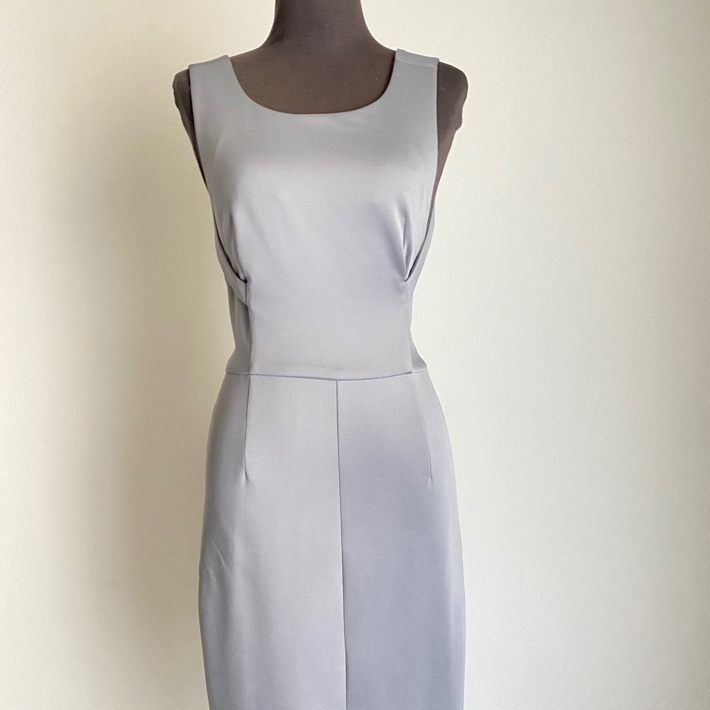 Lavish Alice sz 12 Gray sleeveless backout strap detail sheath dress
