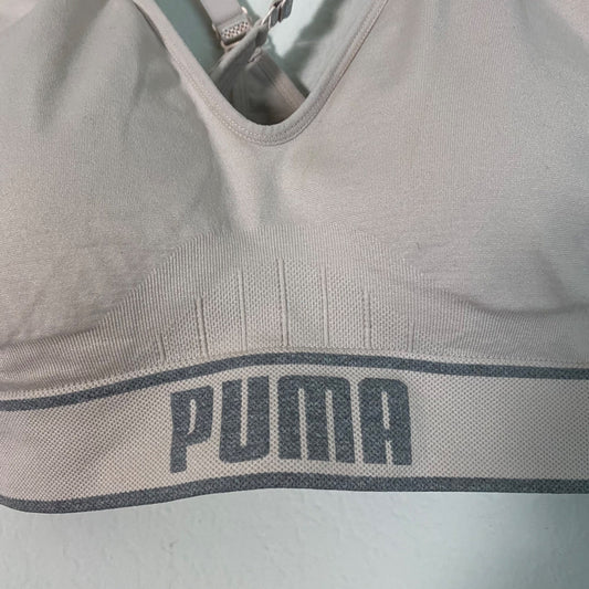 Puma sz 34B pink cris cross adjustable strap sports Bra