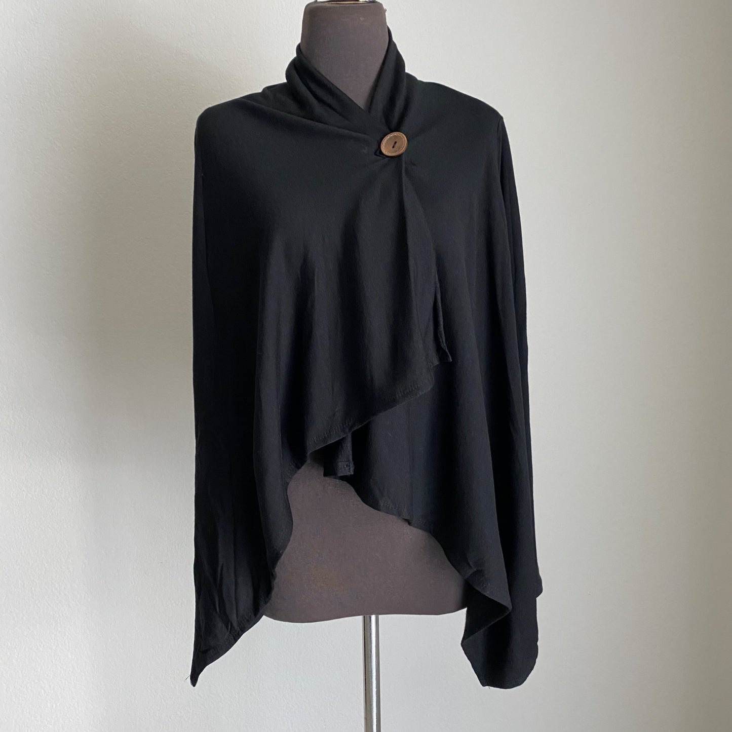 Bobeau sz XS long sleeve asymmetrical jacket shrug cape